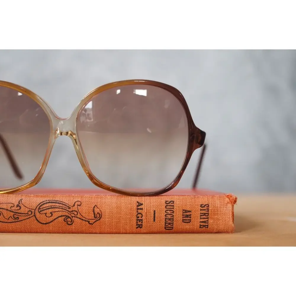 70s Vintage Sunglasses USA Glam Retro Grandma Chic Oversized Festival Disco NOS